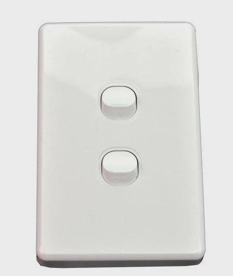 NLS  2 GANG SWITCH 10 AMP ' CLASSIC' STYLE ' - 30618NLS - ARCK Electrical Wholesale Supplies