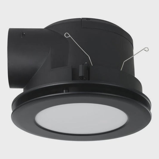 Samba Ex Fan/Light Rnd 10W LED Tri-Col Blk - 206176N - ARCK Electrical Wholesale Supplies