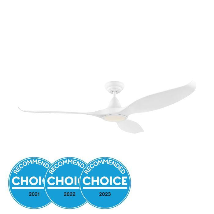 Noosa 60 DC Fan 18W LED Tri-Col Wht - 202973 - ARCK Electrical Wholesale Supplies