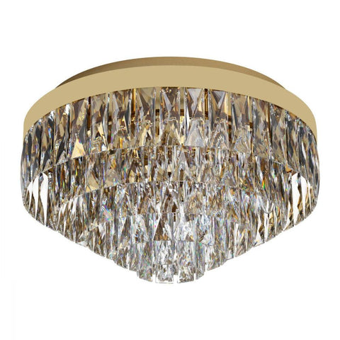 Valparaiso 8 Light Ceiling Gold Coloured & Crystal 480mm - 39457 - ARCK Electrical Wholesale Supplies