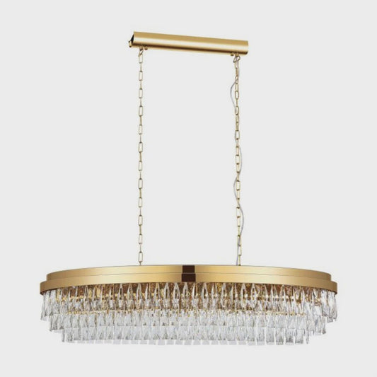 Valparaiso 13 Light Pendant Gold Coloured & Crystal - 39463 - ARCK Electrical Wholesale Supplies