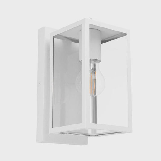 BUDRONE Exterior Wall Light White Steel - 206122N - ARCK Electrical Wholesale Supplies