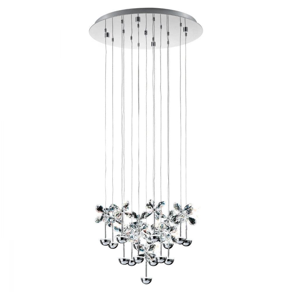 Pianopoli 15 LED Luminaire Chrome & Crystal - 93662