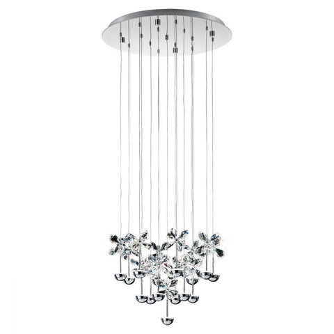 Pianopoli 15 LED Luminaire Chrome & Crystal - 93662