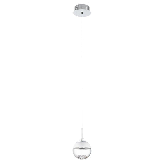Montefio 1 LED Pendant Chrome & Clear, Crystal 140mm - 93708 - ARCK Electrical Wholesale Supplies