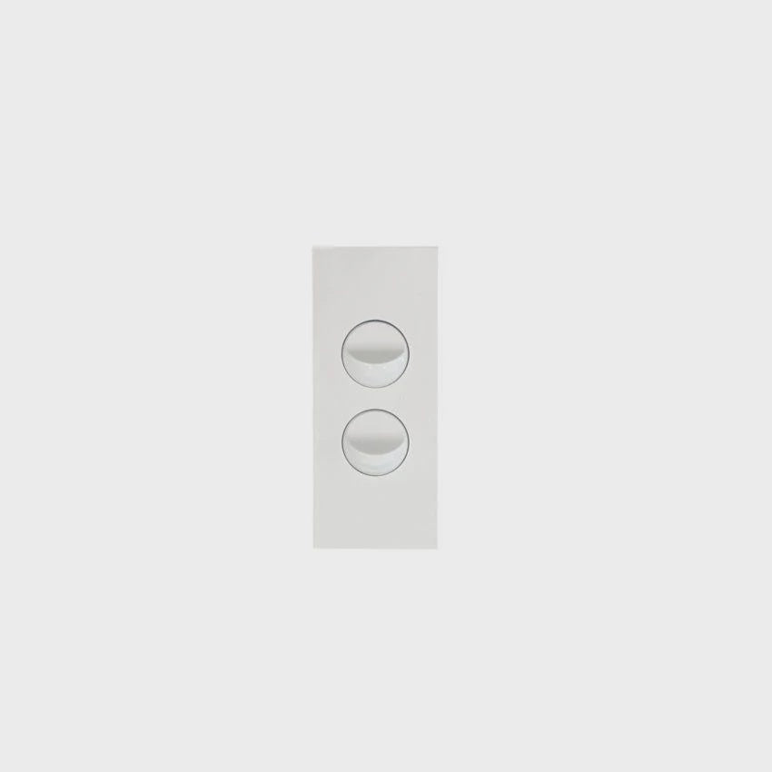 Hager Finesse 2 Gang Architrave Switch (Gloss White) - WBQSA2 - ARCK Electrical Wholesale Supplies