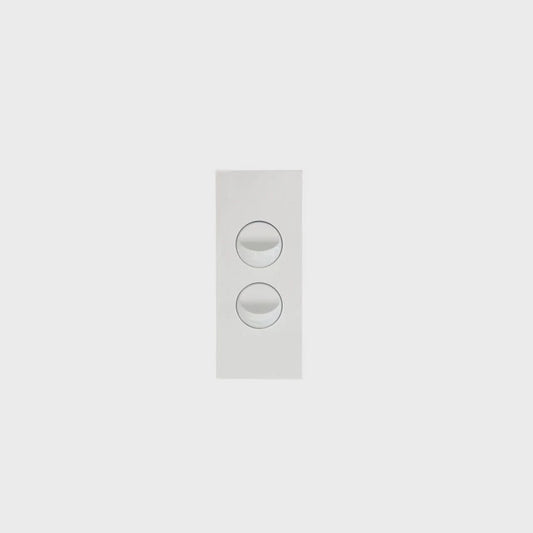 Hager Finesse 2 Gang Architrave Switch (Gloss White) - WBQSA2 - ARCK Electrical Wholesale Supplies