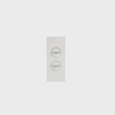 Hager Finesse 2 Gang Architrave Switch (Gloss White) - WBQSA2 - ARCK Electrical Wholesale Supplies