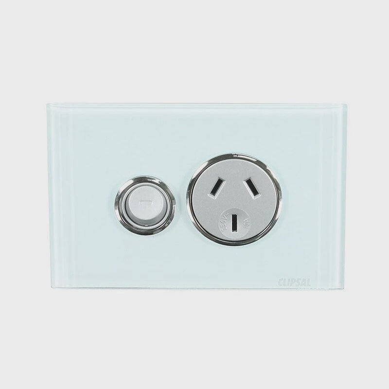 CLIPSAL SATURN 10A SINGLE POWER POINT - OCEAN MIST - 4015OM - ARCK Electrical Wholesale Supplies