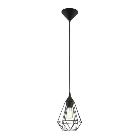 Tarbes 1 Light Pendant Black 175mm - 94187