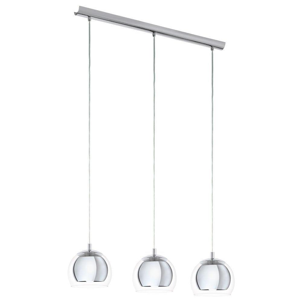 Rocamar 3 Light Pendant Chrome & Clear - 94593