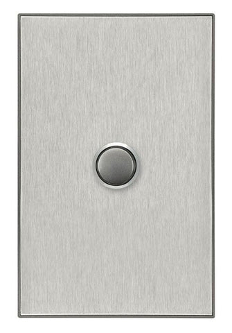 CLIPSAL SATURN 1 GANG PUSHBUTTON LED SWITCH - HORIZON SILVER - 4061PBLHS - ARCK Electrical Wholesale Supplies
