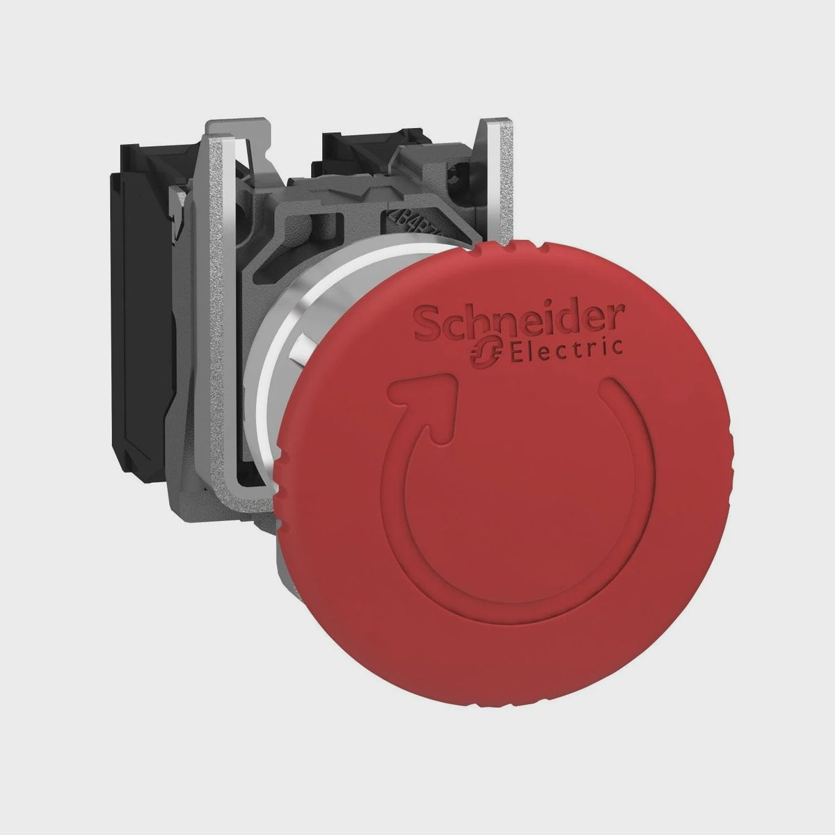 Clipsal Emergency stop push button, Harmony XB4, metal, red mushroom, 40mm, 22mm, trigger latching turn to release, 2NC - XB4BS8444 - ARCK Electrical Wholesale Supplies