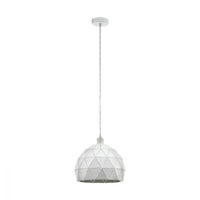 Roccaforte 1 Light Pendant White 300mm - 97854N