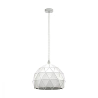 Roccaforte 1 Light Pendant White 400mm - 97855N