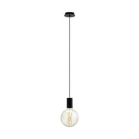 Pozueta 1 Light Pendant Black Steel - 98661N