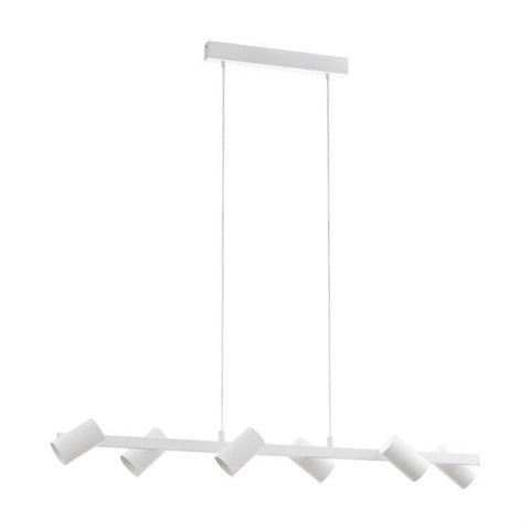 Gatuela 6 Light Pendant White Steel - 98687N