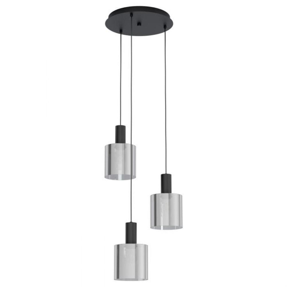 Gorosiba 3 Light Pendant Black Steel - 98754N