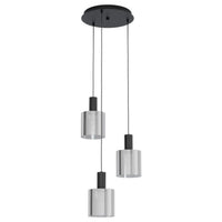 Gorosiba 3 Light Pendant Black Steel - 98754N