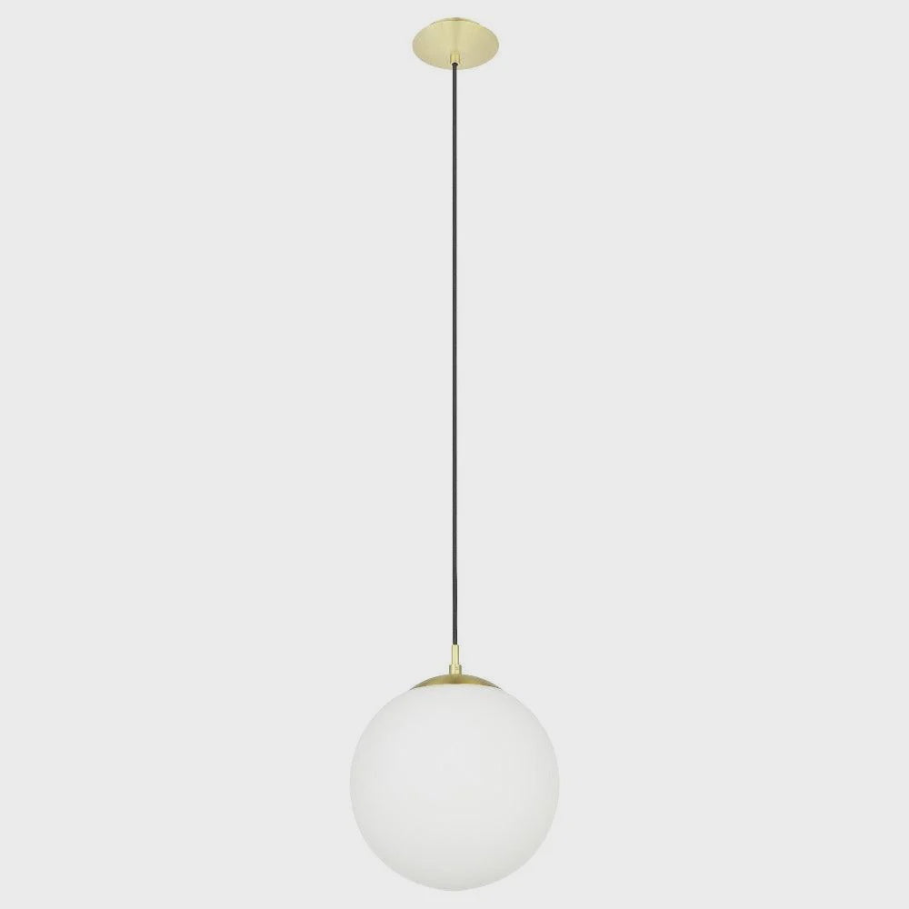 Rondo 1 Light Large Pendant Matt Brass / Opal Matt - 205014 - ARCK Electrical Wholesale Supplies
