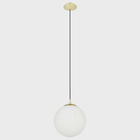 Rondo 1 Light Large Pendant Matt Brass / Opal Matt - 205014 - ARCK Electrical Wholesale Supplies