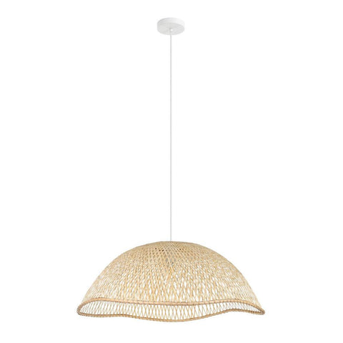 SAMBUCONA Pendant Light W720mm White Steel Natural Wood - 390236N
