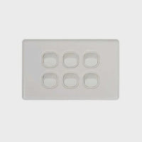 Tesla Slimline Series Switch - 6 Gang - TESNSW6V