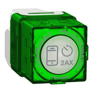Clipsal Iconinc Zigbee Wiser Push Button 2AX Connected Switch Mechanism - 41E2PBSWMZ-VW - ARCK Electrical Wholesale Supplies