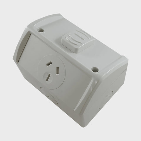 Weatherproof GPO SINGLE 15A  NEW STYLE - WPOS15NG - ARCK Electrical Wholesale Supplies