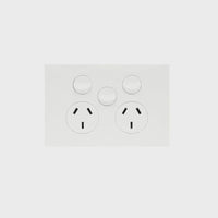 Finesse Double GPO + Extra Switch (GLOSS WHITE) - WBQP2XS