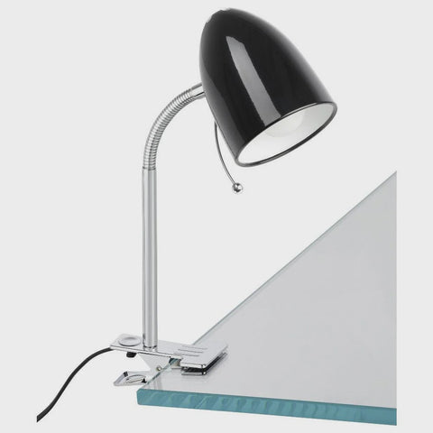 Lara 1 Light Clamp Lamp Black - 205254N - ARCK Electrical Wholesale Supplies