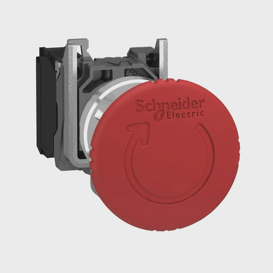 Clipsal Red è40 Emergency stop, switching off è22 latching turn release 1NC - XB4BS8442 - ARCK Electrical Wholesale Supplies
