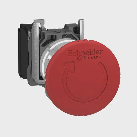 Clipsal Red è40 Emergency stop, switching off è22 latching turn release 1NC - XB4BS8442 - ARCK Electrical Wholesale Supplies