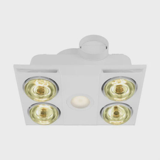 Heatflow 460m_/h  3-in-1 Bathroom Heater 4 Light White - 204156 - ARCK Electrical Wholesale Supplies