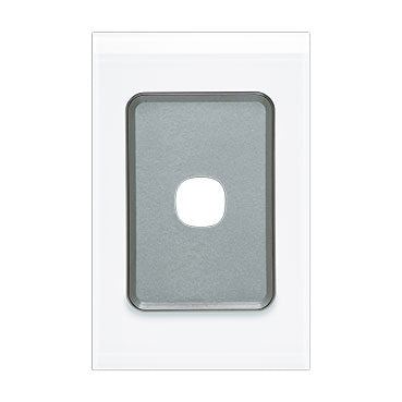 Clipsal 1 Gang SATURN Grid & Cover Plate Excluding Mech Pure White - 4031VH-PW - ARCK Electrical Wholesale Supplies