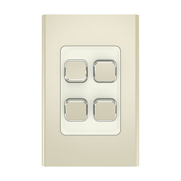 Clipsal Iconic Styl Switch Plate Skin (4 Gang) - S3044C-CE