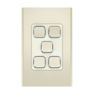 Clipsal Iconic Styl Switch Plate Skin (5 Gang) - S3045C-CE