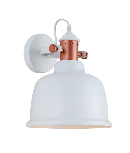 Alta Industrial Bell Shape Pendant Light in White - ALTA1W