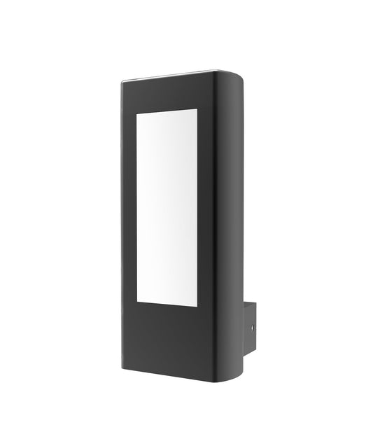 WALL S/M 10W RECT Matt Blk 3K IP54 Opal Diff 560 Lm - AMUN1
