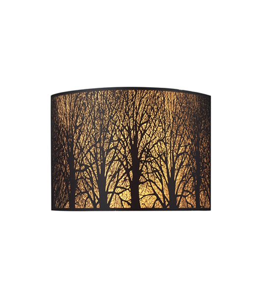 WALL Int S/M SESx2 CURVED Aged Bronze Laser Cut OD280mm - AUTUMN03W