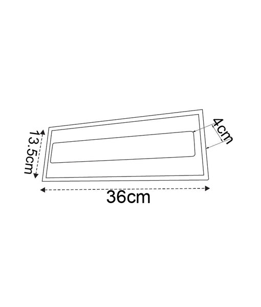 WALL Int City S/M 10W RECT Br S/C 3K Frosted Diff 614 Lm - BARCELONA