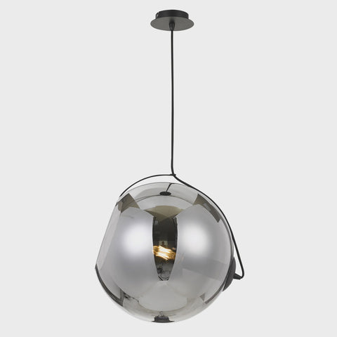 BONDI 40 PENDANT 25wE27max  D 400 Cab:2m BLACK/SMOKE - BONDI PE40-SM - ARCK Electrical Wholesale Supplies