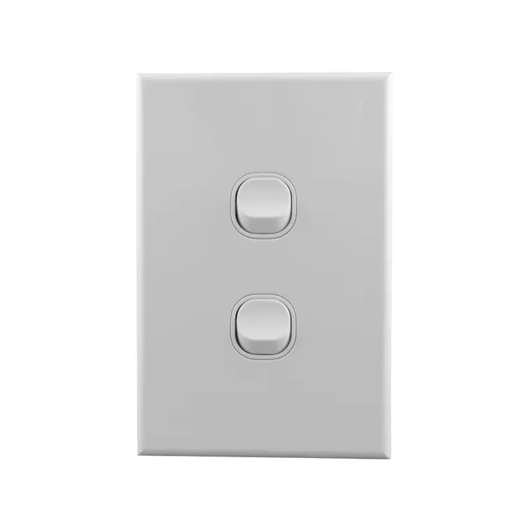 Light Switch Vertical 2 Gang 2 - BS-LS162V - ARCK Electrical Wholesale Supplies