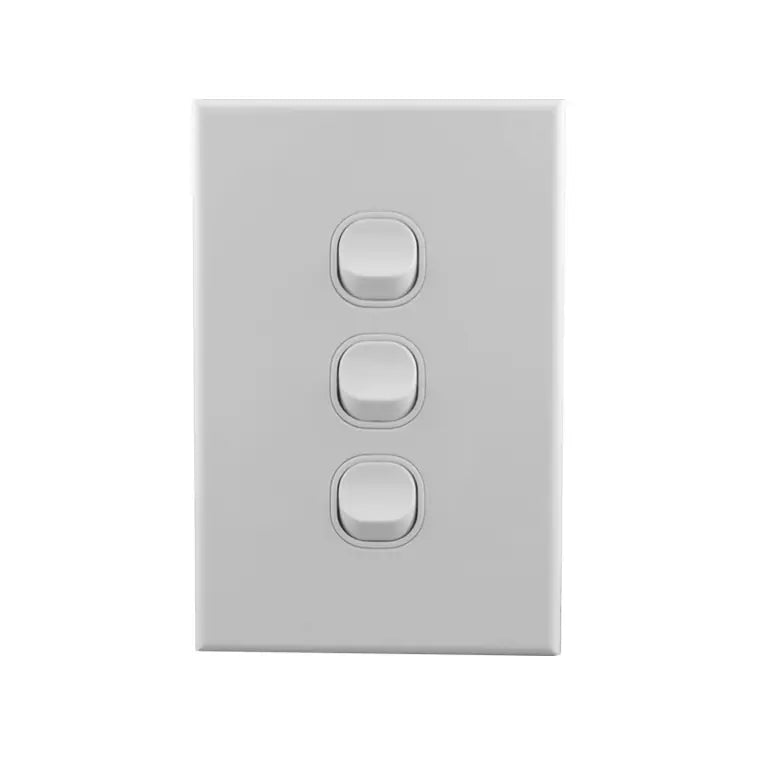 Light Switch Vertical 3 Gang 2 - BS-LS163V - ARCK Electrical Wholesale Supplies