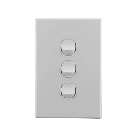 Light Switch Vertical 3 Gang 2 - BS-LS163V - ARCK Electrical Wholesale Supplies