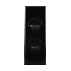 Architrave Switch 2 Gang - Bla - BS-LSA2B - ARCK Electrical Wholesale Supplies
