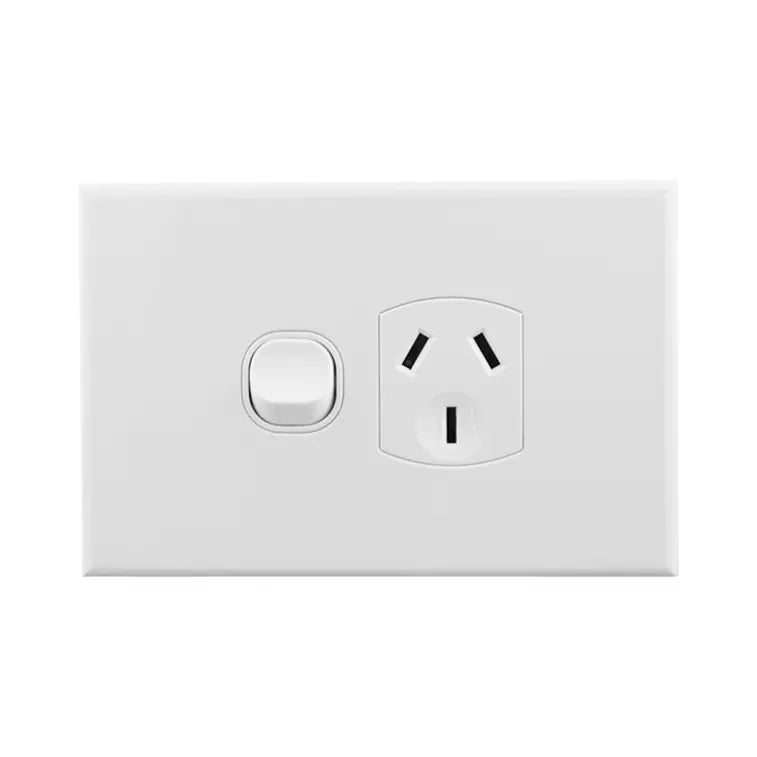 Single Power Point White 250V - BS-POS10 - ARCK Electrical Wholesale Supplies