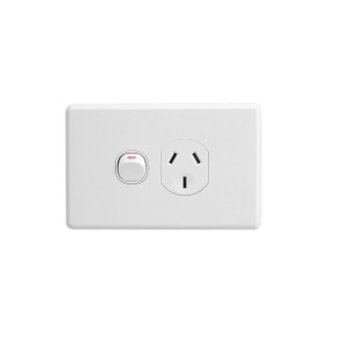 Clipsal Classic Single Powerpoint-10A White - C2015WE