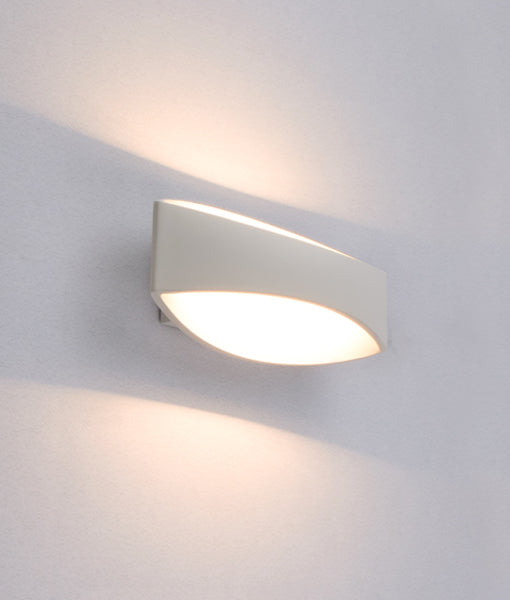 WALL Int City S/M Up/Dn 6W CURVED Matt Wh 3K 468 Lm - CANNES