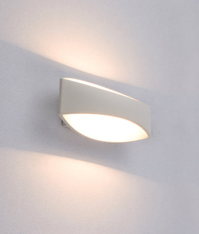 WALL Int City S/M Up/Dn 6W CURVED Matt Wh 3K 468 Lm - CANNES